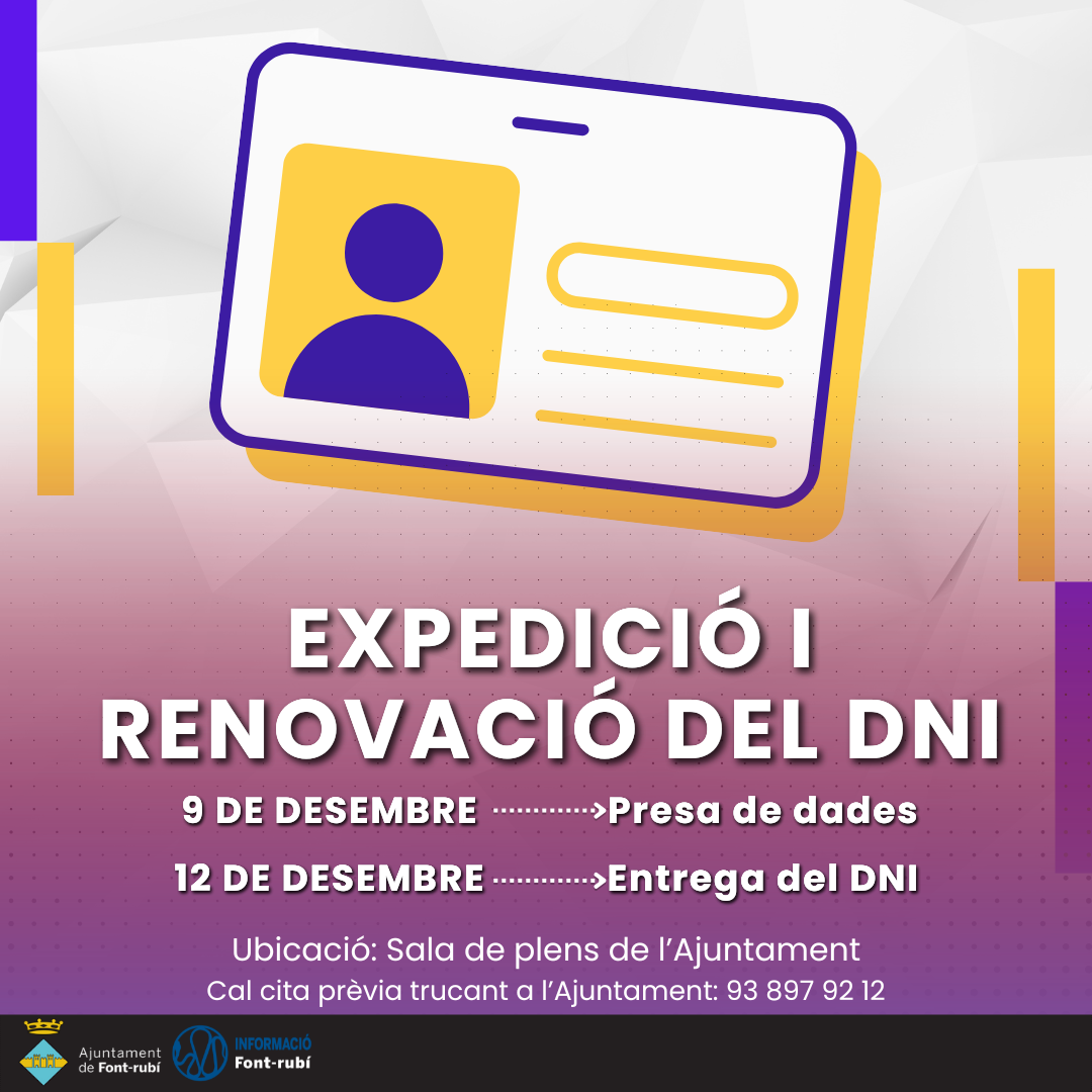 Expedició i renovació del DNI