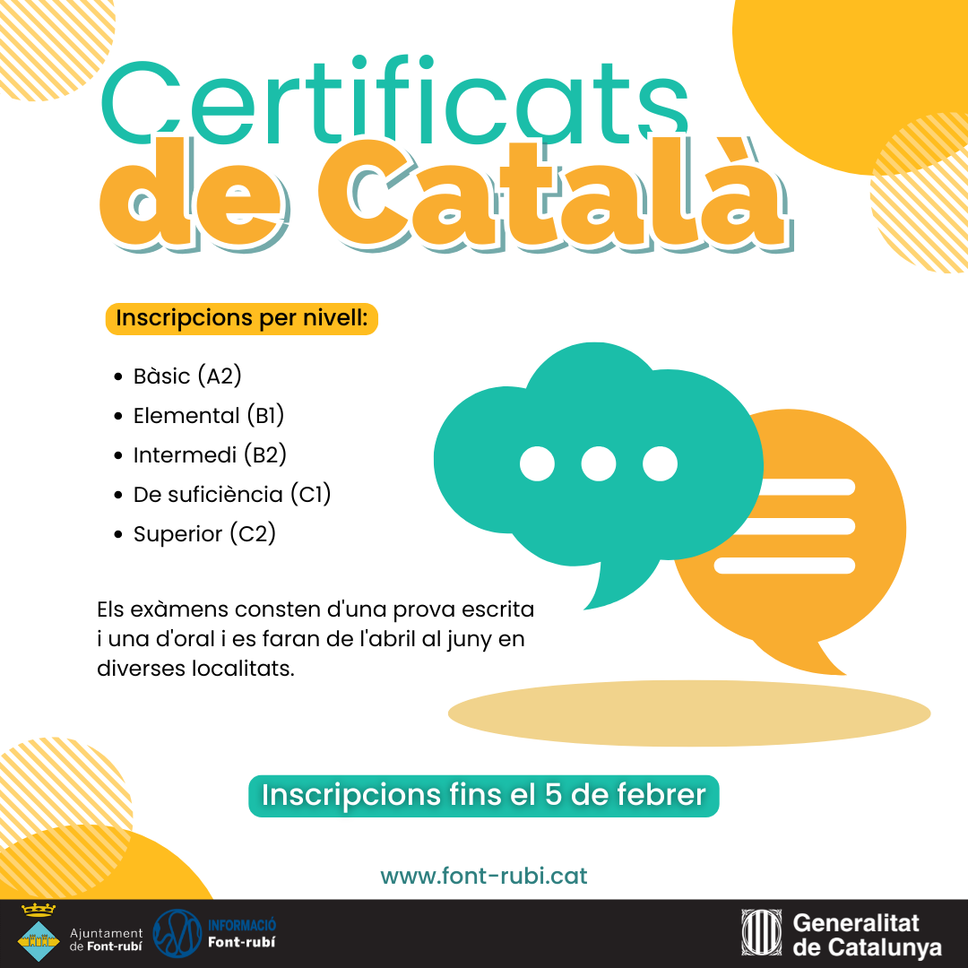 Certificats de Català 2025